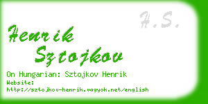 henrik sztojkov business card